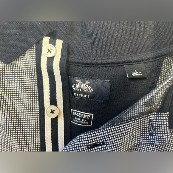 CALLAWAY golf quick drying, moisture wicking short sleeve polo, size L - Picture 3 of 7
